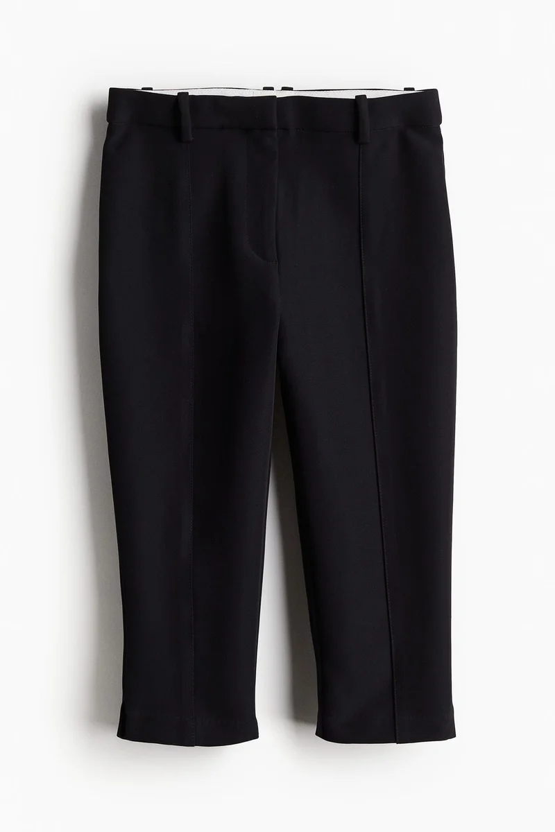 Crease-front capri trousers